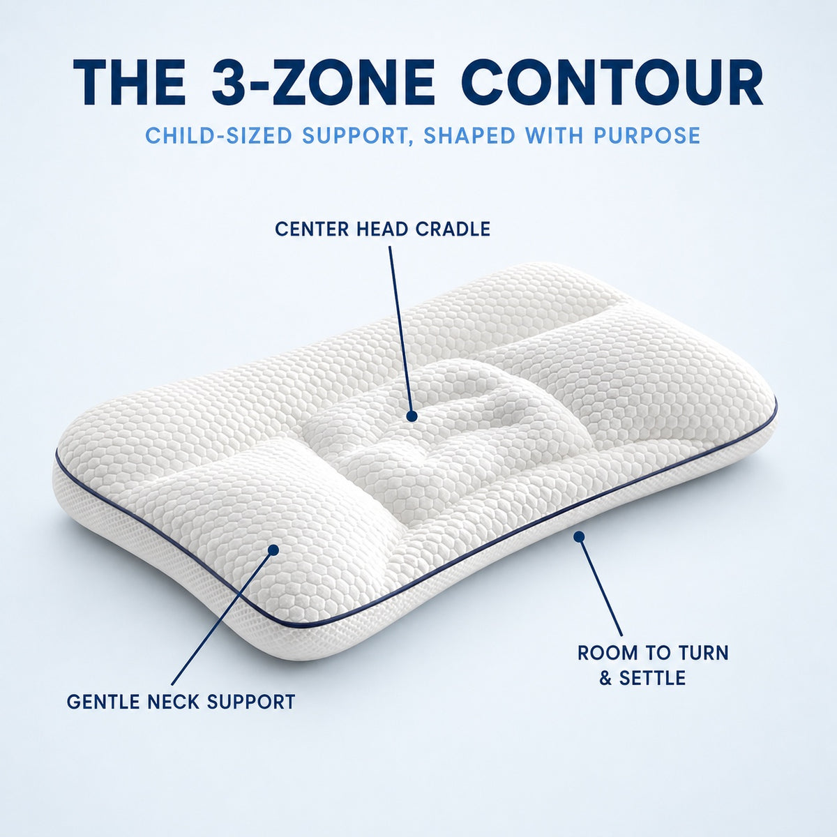 ELUNOVE Kids Posture Pillow