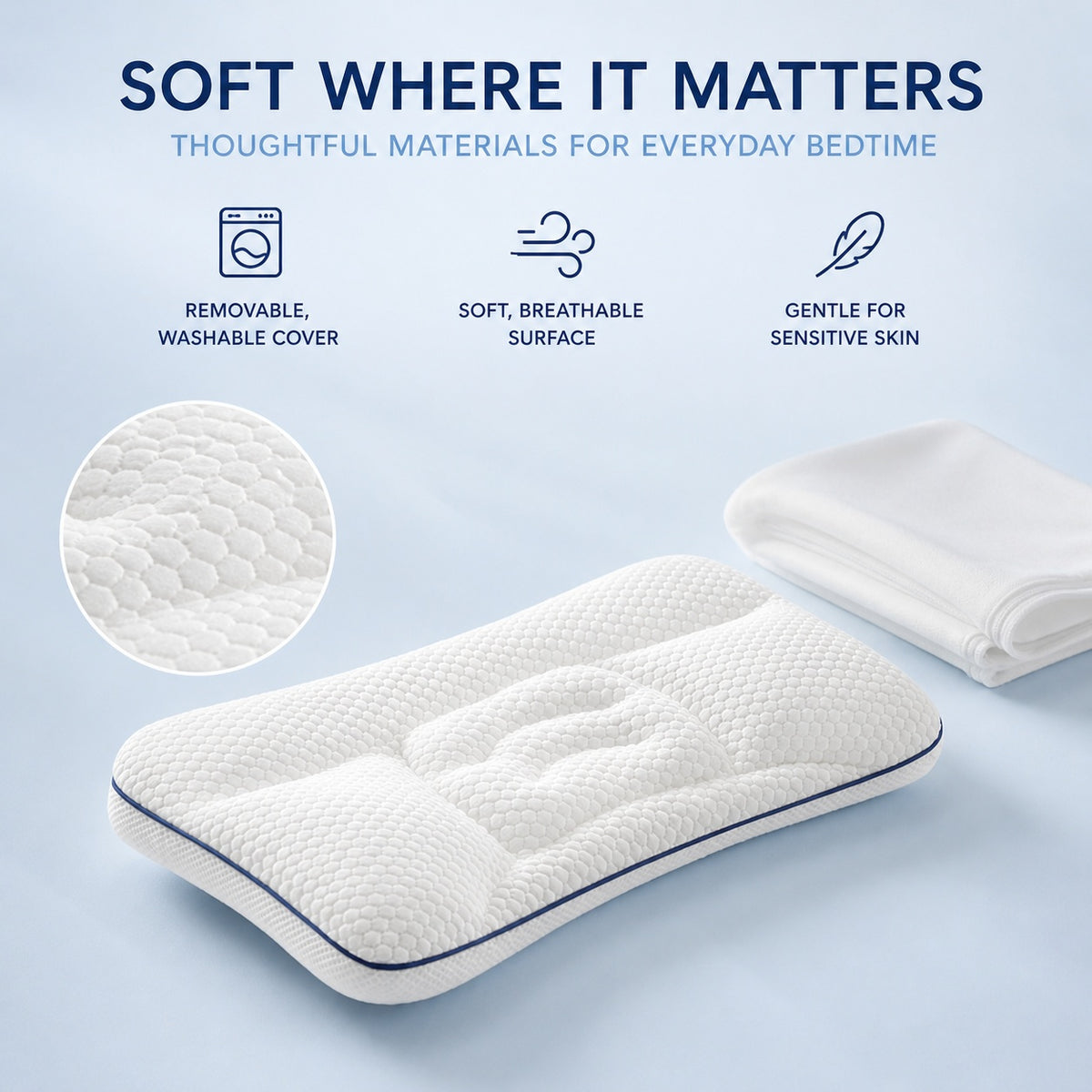 ELUNOVE Kids Posture Pillow