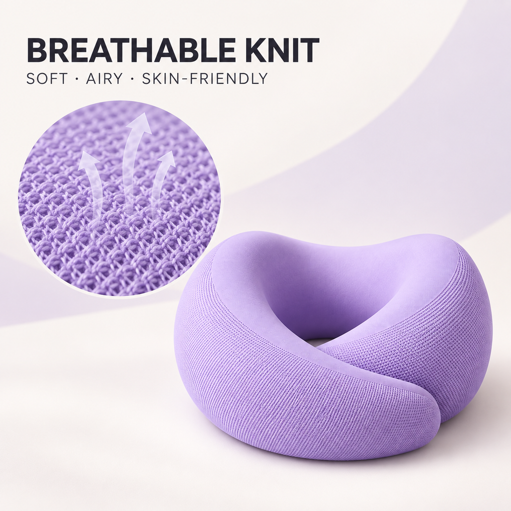 360° Memory Foam Neck Pillow with Case