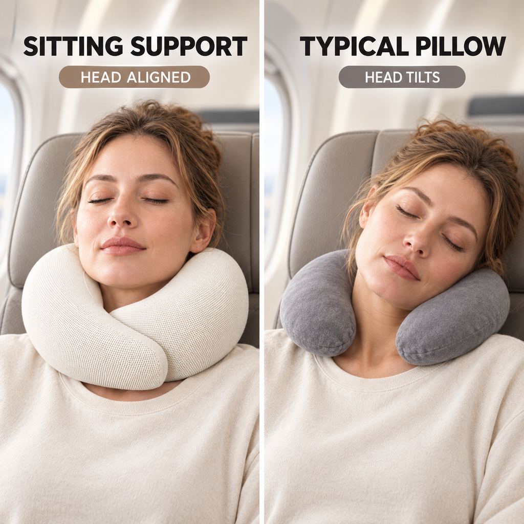360° Memory Foam Neck Pillow with Case
