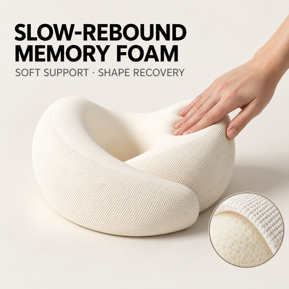 360° Memory Foam Neck Pillow with Case