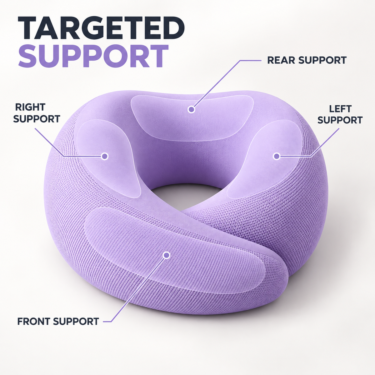 360° Memory Foam Neck Pillow with Case